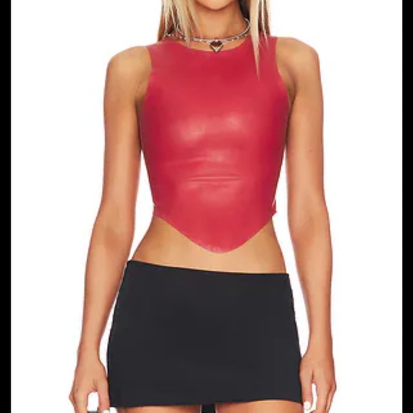 REVOLVE Tops - REVOLVE Bold Red Crop Top